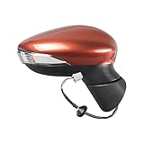 Ensemble Rétroviseur Voiture Rétroviseur Intérieur Électrique Pour Ford Pour Fiesta 2009-2016 Avec Clignotants LED(Orange Right)