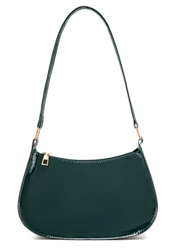 Image of Patent Leather Clutch Purse Shiny Evening Handbags for Women Armpit Shoulder Bag MINI Hobos