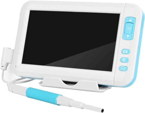 JMOUZHG Kit de eliminación de Cerumen con cámara - Herramienta otoscópica para Limpiar los oídos para Adultos, 6 Luces LED para una Limpieza fácil y Segura de los oídos