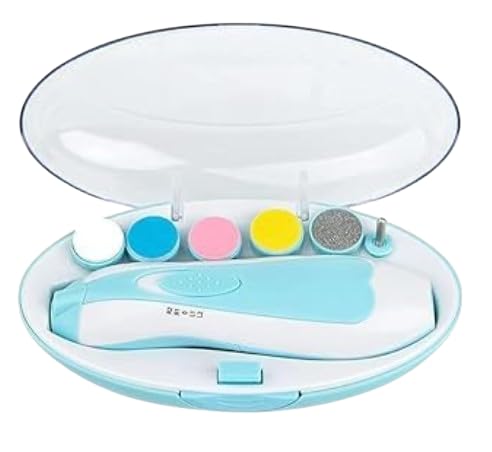 Baby Nail Trimmer Electric 6 in 1 Baby Nail File Clippers For Toes & Fingers, Safe Nail Filer Grinder Manicure Kit Kids or Adults 6 Replacement Tools With Led Light Trim and Polish - Assorted Color-image-24