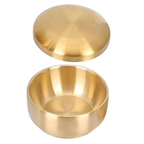 OKUMEYR Ciotola Per Zuppa in Acciaio Inossidabile Doppio Con Coperchio Scodella Riso e Zuppa Con Liscio Per Dessert e Alimenti Leggera e Facile Da Pulire Uso Domestico