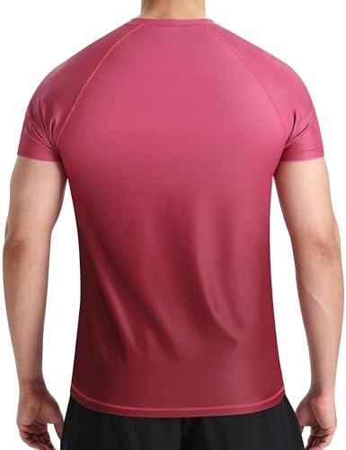 Image of Men's Swim Shirts Rash Guard UPF 50+ UV Sun Protection T-Shirt Quick Dry Fishing Beach T Shirts