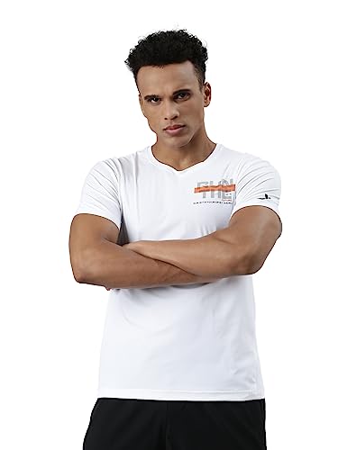 Image of XTEP Comfort Series (Sports Elastic Performance), Running Series, Superior Stretch, Polyamide & Elastane, Crew Neck Comfort Running T-Shirt for Men (White)