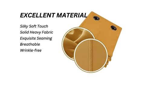 Ev Dekor® EVCRTN01 Thermal Blackout Curtains for Bedroom Offices, Hotels Windows 66"(167cm) Wide X 54"(137cm) Long, Ochre - Image 3