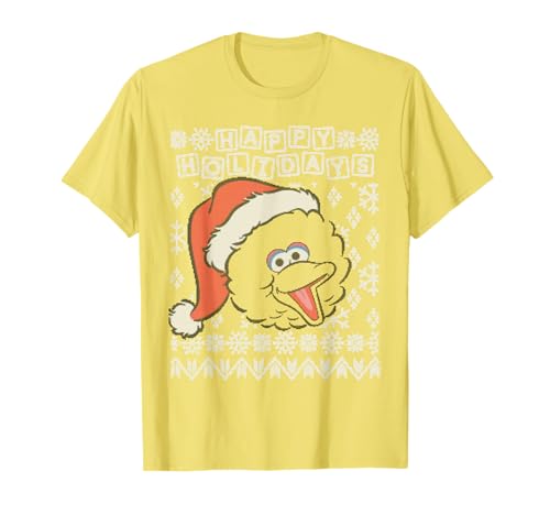 T-shirt Big Bird Sesame Street vêtement Noël moche geek et pop culture