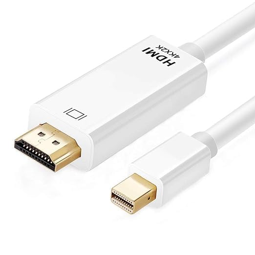 GR Deals Mini DisplayPort Thunderbolt 2 to HDMI Male to Male Cable 1.8m Mini DP to HDMI Gold Platted Compatible with HDTV, Laptop, Monitor, Projector etc. White (B0CR3P14M2) Amazon Price History, Amazon Price Tracker