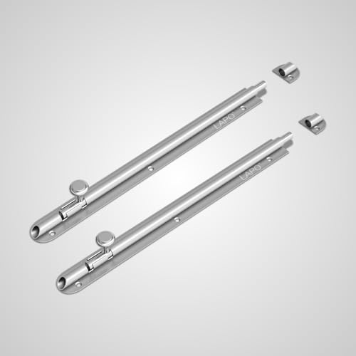 LAPO 2 Pack Heavy Duty Stainless Steel Tower Bolt 12 Inch, Tower Bolt for Main Door and Bathroom, Kundi Latch for Bedroom, Chitakni, Tower Bolt for Home,Offices Doors,Windows (Matt Finish, Pack of 2)