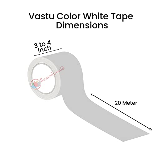 Image of REMEDYWALA Vastu White Color Floor Tapes (3.25 Inch Wide) (20 Meter long)