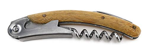 TigerTie - Wijnset in bamboe doos met kelnermes/kurkentrekker, wijnkraag, flessendop van roestvrij staal - Image 6