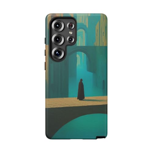 Coque Galaxy S25 Ultra rigide mate paysage urbain surréaliste