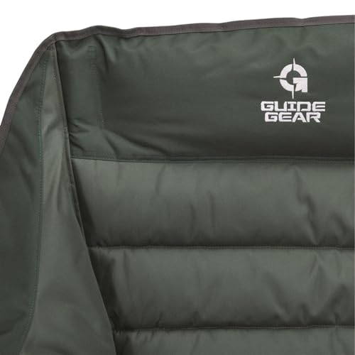 Guide Gear Oversized XL Padded Camping Sofa, Portable, Folding, Large Camp Lounge Couch for Outdoor, Adults, Men and Women, Heavy-Duty 600-lb. Capacity, with Cup Holder Green