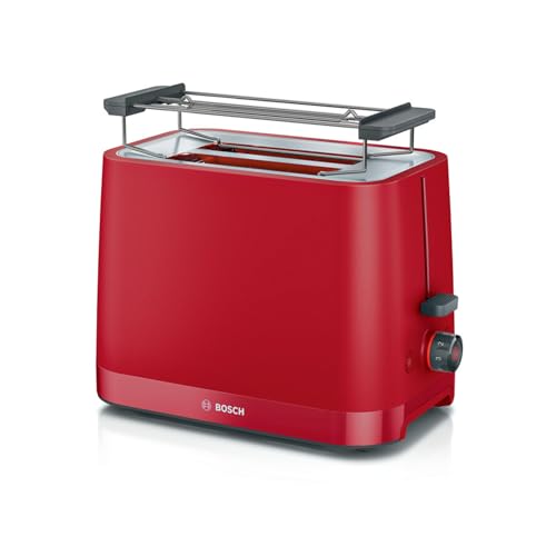 Bosch - Tostadora, MyMoment, 2 rebanadas, Calentador de Panecillos Plegable, HighLift, apagado...