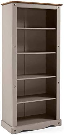 Mercers Furniture Corona Grey Wax Large Bookcase