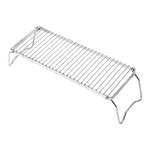 Abaodam Parrilla de Barbacoa Portátil Inoxidable para Camping Soporte para Estufa Exterior y Asados