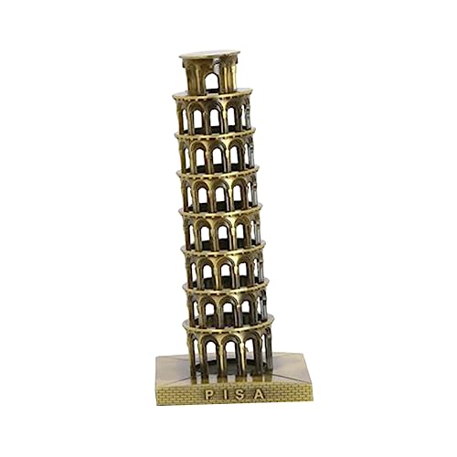 Construcción, Home TOPPERFUN Decoración Italiana Decoración De Mesa Decoración Hogareña Torre Inclinada De Metal De Pisa Recuerdos De Italia Decoración De La Torre Inclinada...