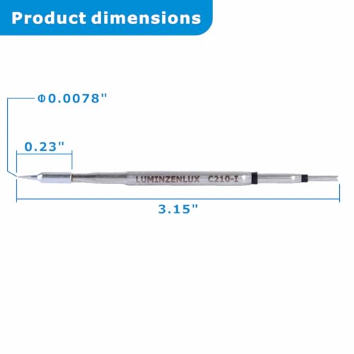 Image of C210-009-I Soldering Tip for JBC Station - Premium Iron Tip,Fast Heating & Smooth Solder Flow, Compatible with T210,Precision Electronics Repair