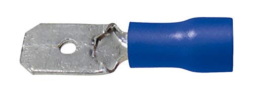 Set di 50 connettori piatti blu, 6,35 x 0,8 mm