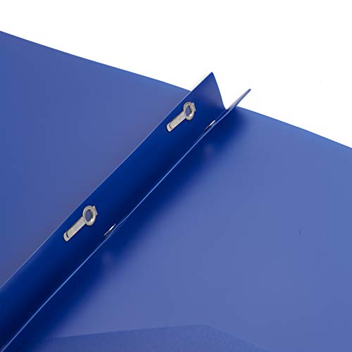 Blue Summit Supplies 30 Plastic Two Pocket Folders With Prongs, Assorted Color, Durable Poly 2 Pocket Folders With Clasps, Letter Size With Business Card Slot, Bulk 30 Pack #TOP1