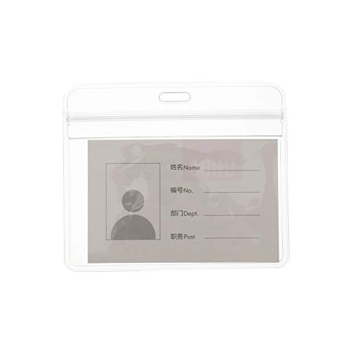 VALICLUD 10pcs Card Cover Employee Badge Hanging Tag Badges Clear Badge Covers Transparent Work Holder Sleeves for Cards Badge Holders Id Badge Holder Documents Protective Case Student PVC