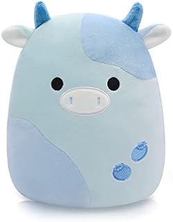 Desdfcer Blueberry Cow Plushie - 3D Cute Blueberry Stuffed Animals Pillow -Kawaii Cow Plush - Cow Pillow Plush for All Ages - Gift for Kids Girlfriends Lover (Blue)