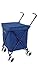 The Original VersaCart Transit Folding Shopping and Utility Cart, Water-Resistant Heavy-Duty Canvas with Cover, Double Front Swivel Wheels, Compact Folding, Transport Up To 120 Pounds, Signature Blue