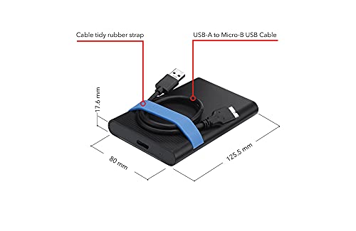 Caja externa Verbatim Store'n'Go 2.5 USB 3.2 Gen1 negra miniatura 5