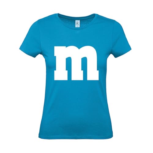 MM Shirt T-Shirt 100% Baumwolle M&M Damen Kostüm Verkleidung M und M Gruppen T-Shirt - Karneval Fasching JGA Festival