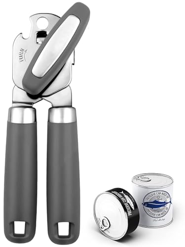 Can Opener,Professional 3-In-1 Multifunctional Manual Can Openers Bottle Opener,Kitchen Durable Stainless Steel Heavy Duty Can Opener Smooth Edge for Kitchen Seniors Friendly