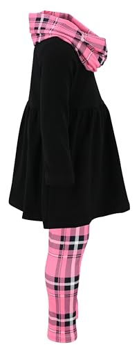 Image of Unique Baby Girls Kids Toddler 3pc Outfit Set Long Sleeve Soft Knit Tunic Top Leggings and Scarf
