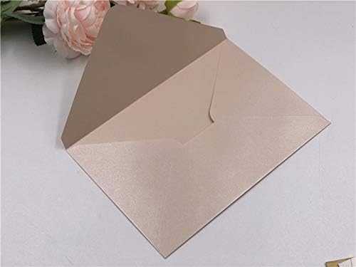25 PCS Pearl Blush A7 Envelopes,5.35 x 7.7 inches, Perfect for 5x7 Weddings,Invitation Cards,Birthday Greeting Invite Light Pink - Image 5