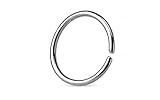 Urban Body Jewelry 20G Stainless Steel Seamless Hoop Ring (1/4' - 6mm) - Nose, Septum, Tragus, Cartilage Ear Piercing