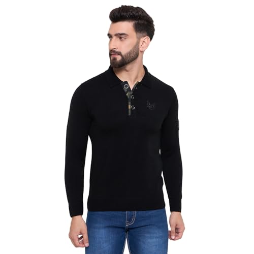Image of Duke Men's Acrylic Blend Casual Pullover Sweater