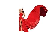Halter Neck Long Flying Dress | Flying Gown for Photoshoot| Long Train Shoots | Maternity Photoshoot Trend| Flowy Gown Shoot Santorini Shooting Satin Item Red