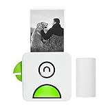 Bisofice mini impresora para movil,Poooli L1 Impresora fotográfica térmica de bolsillo 200ppp portátil BT Wireless Receipt Label Sticker Maker para plan de trabajo Memo Study Notes Listas ect.