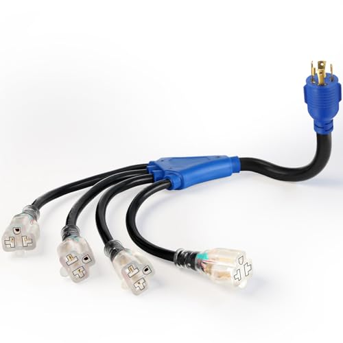 Kanayu 30A to 110V 15/20A RV Generator Adapter Cord NEMA