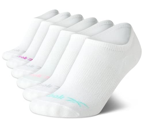 Image of Reebok Womens No Show Socks Stretch Performance Invisible Liners, 6 Pack