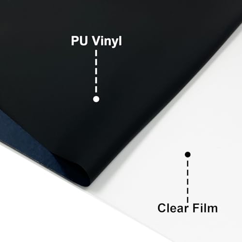 Image of HTV Heat Transfer Vinyl, 17pcs 12 inch x 12 inch Black Vinyl Wrap,for All Cutting Machines Designed for DIY T-Shirt Heat Transfer Vinyl Iron on, Easy to Cut Weeding.