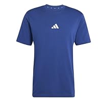Adidas Sportswear Essentials 3-Stripes Men's Single Jersey T-Shirt, Dark Blue/White/White, XX-Large