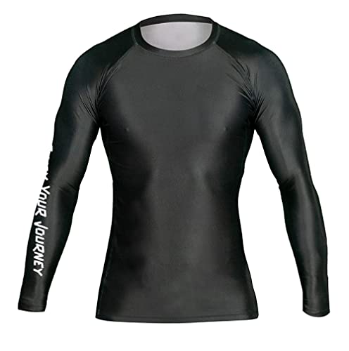 DEHAHA Men's Unisex Premium BJJ Rash Guard Long Sleeve Cool Dry Compression Training Tee2