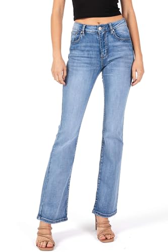 WAX JEAN Womens Juniors High Waisted Bootcut Jeans