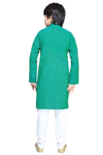 Image of BABA AND BABY Boy's Cotton Kurta Pyjama Set