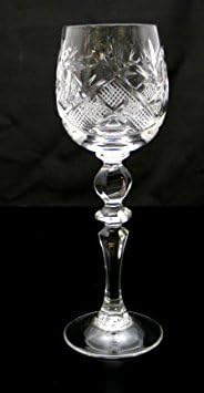 SET of 6 Russian CUT Crystal Shot/sherry Glasses on a Long Stem 60ml/2oz Hand Made
