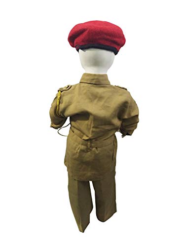 Image of BookMyCostume Security Guard Foreign Police Khaki Kids Fancy Dress Costume 9-10 years