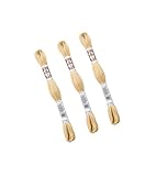 Beige MYMERCERIE Lot de 3 échevettes 10m DMC Fil retors Mat Canevas Tapisserie 100% Coton Beige 2738