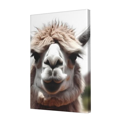 Affiche lama amusant pour salon - Tableau déco alpaga moderne 30x45cm