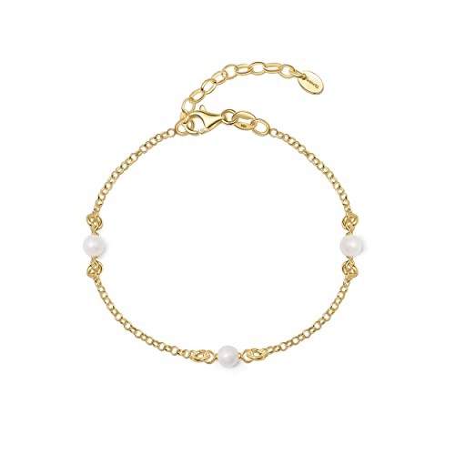Bracelet avec perle en argent 925 sterling pour femme élégante