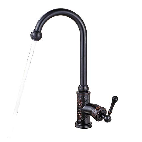 Robinet mitigeur de cuisine pivotant laiton vintage