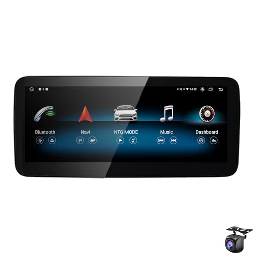 Android 14 Wireless CarPlay Android Auto GPS-Navigation Touchscreen für B-enz A GLA CLA Klasse W176 Radio Multimedia Stereo Receiver Bluetooth(Size:8 CORE 8+128G,Color:10.25″...