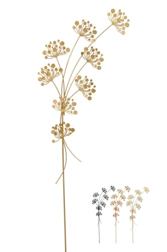 NETPROSHOP 1 Stück Metall Blüte zum Stecken Rost Schwarz Gold Gartenstecker Höhe ca. 40 cm, Farbe:Gold