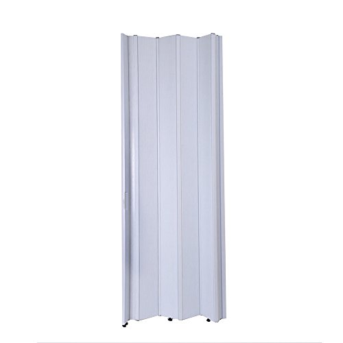 WEIBO PVC Concertina Accordion Folding Door Washable Magnetic Catch Amelia White Gloss 6MM